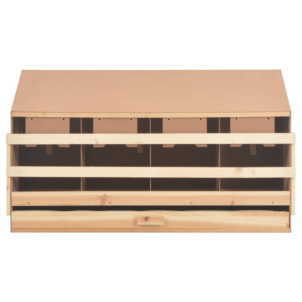 Chicken Laying Nest 4 Compartments 106x40x59 cm Solid Pine Wood