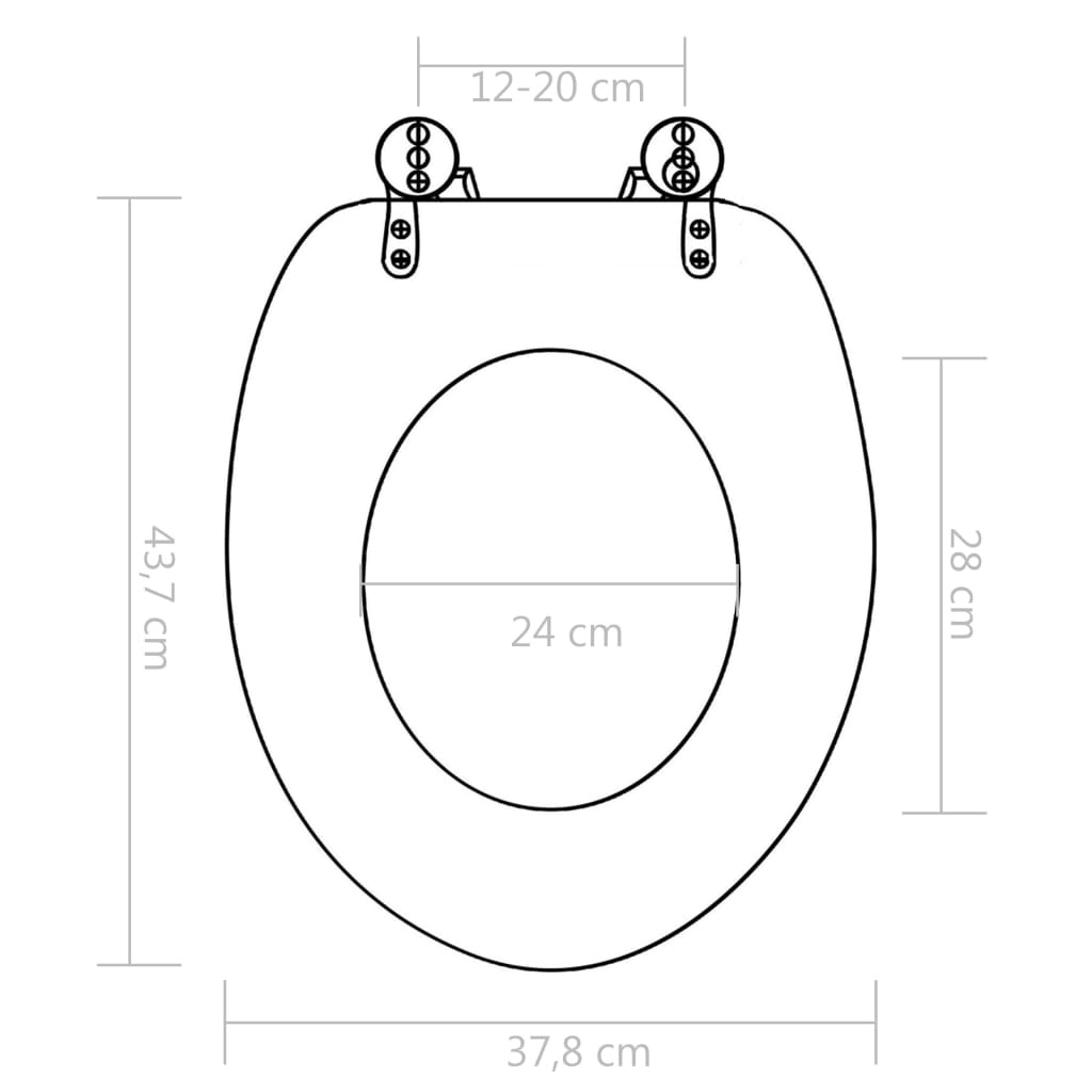Toilettensitze 2 Stk. mit Soft-Close-Deckel MDF Altholz-Design