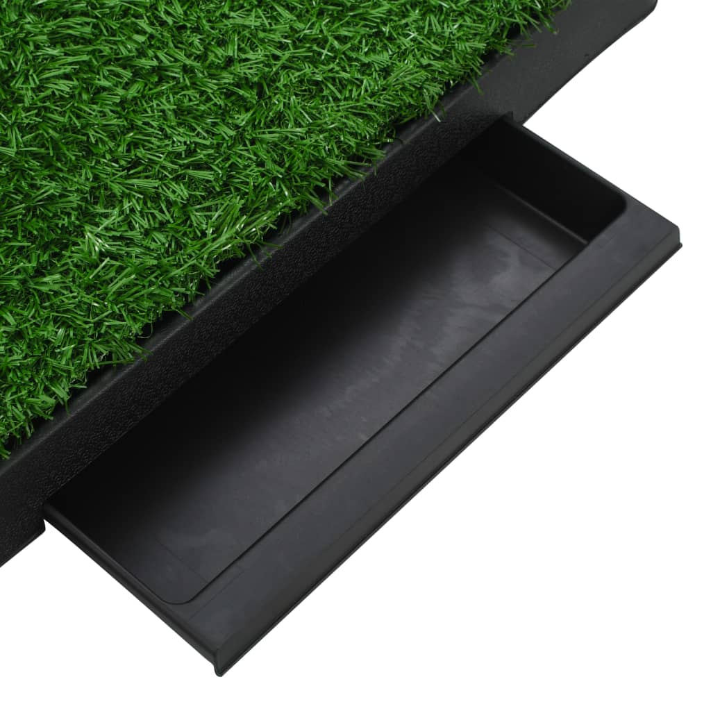 Pet Toilet with Tray & Faux Turf Green 63x50x7 cm WC