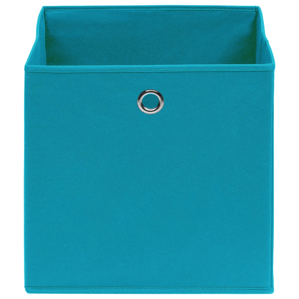  Boîtes de rangement 4 pcs Bleu azuré 32x32x32 cm Tissu