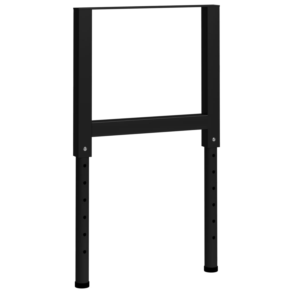 Adjustable Work Bench Frames 2 pcs Metal 55x(69-95.5) cm Black