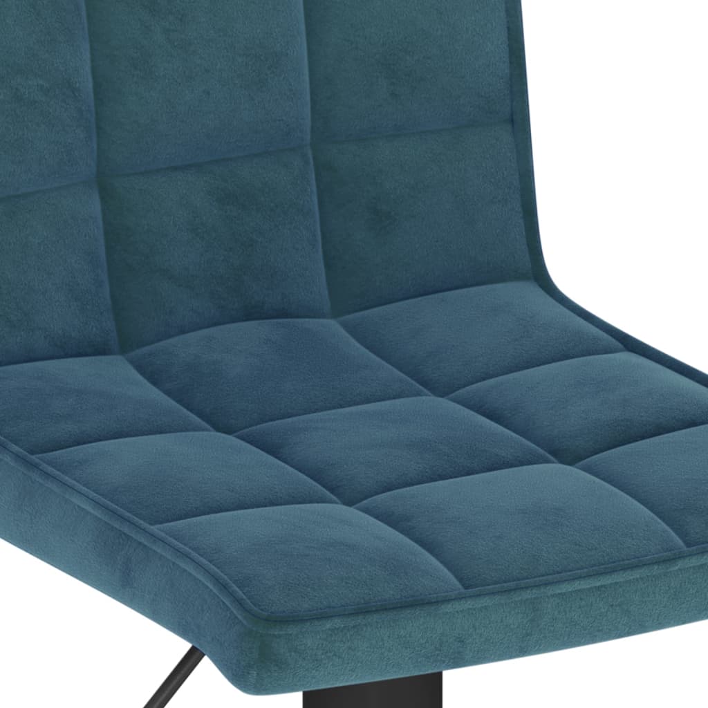 Barhocker 2 Stk. Blau Samt 