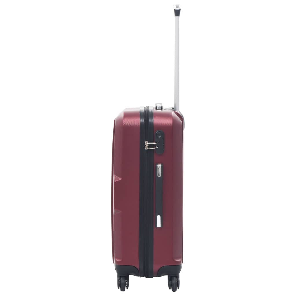 Hardcase Trolley Set 3 pcs Wine Red ABS