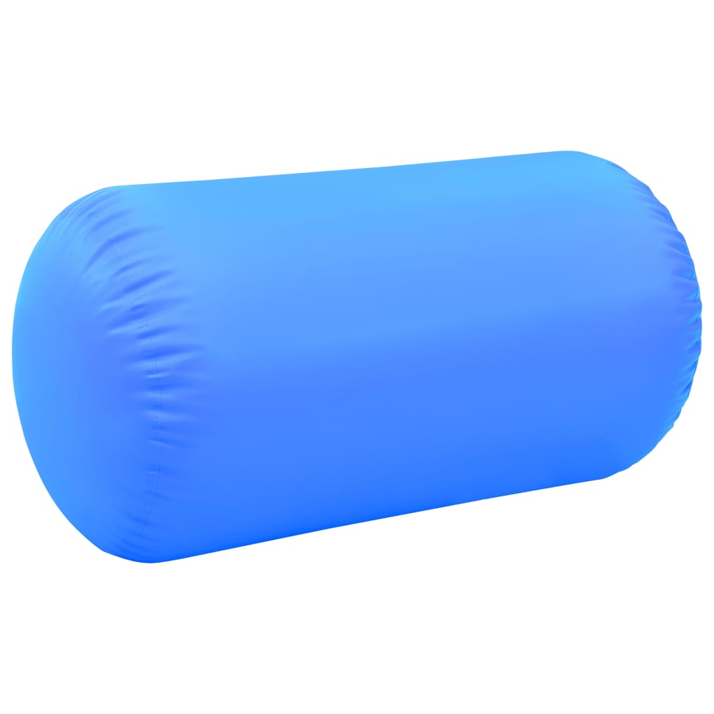 Rouleau gonflable de gymnastique avec pompe 120x90 cm PVC Bleu