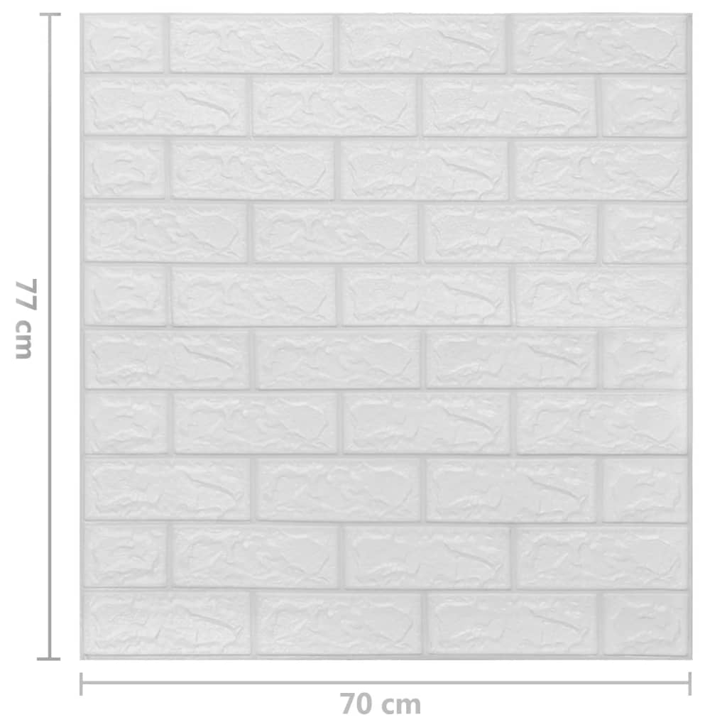 3D Wallpaper Bricks Self-adhesive 40 pcs White