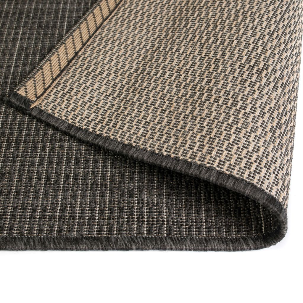 Area Rug Sisal Look Indoor/Outdoor 120x170 cm Dark Grey