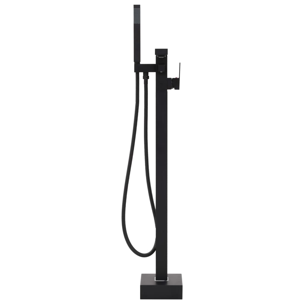 Freestanding Bathtub Faucet Black Stainless Steel 90 cm