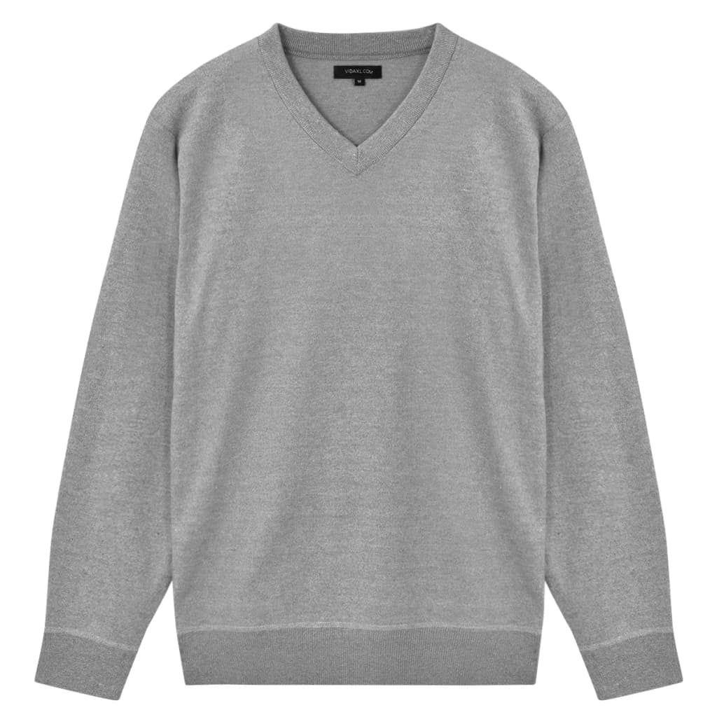 5 Stk. Herren Pullover Sweaters V-Ausschnitt Grau XL