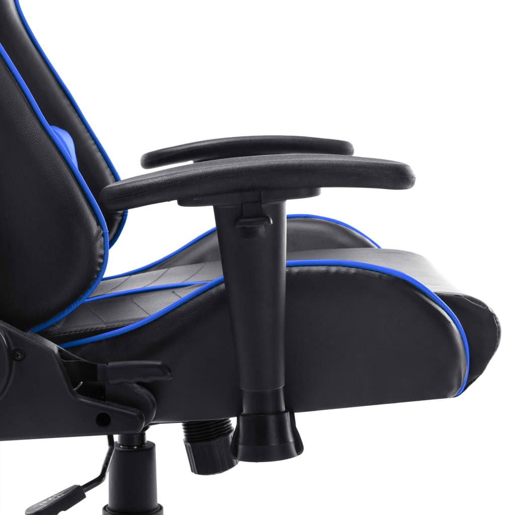 Chaise de jeu Noir et bleu Cuir artificiel