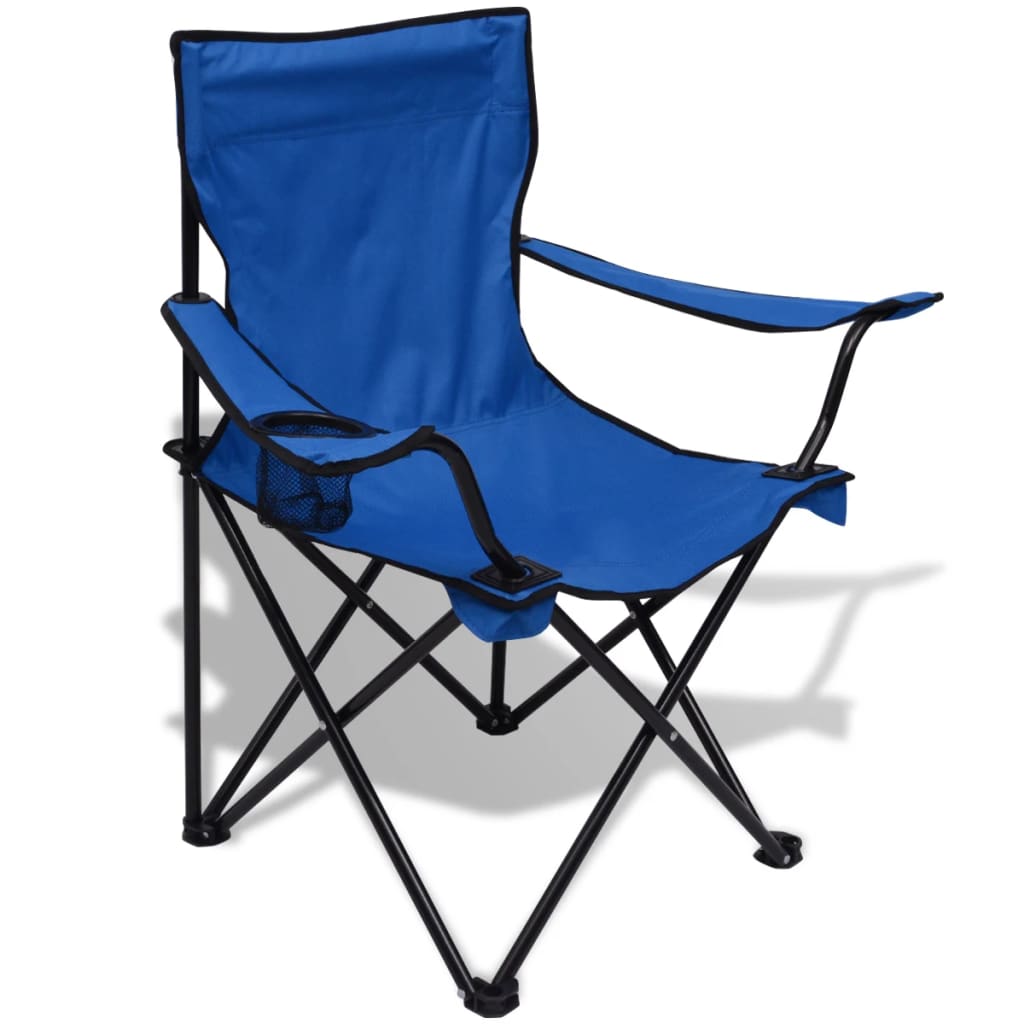 3-tlg. Campingmöbel Tisch + 2 Stühle Blau