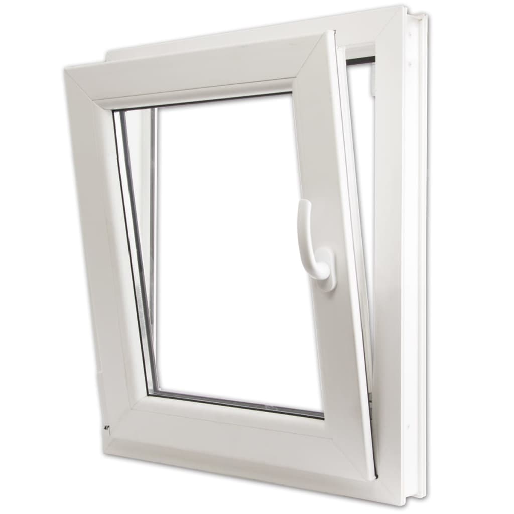 Fenêtre oscillo-battant en PVC Double vitrage Poignée droite 600x800mm