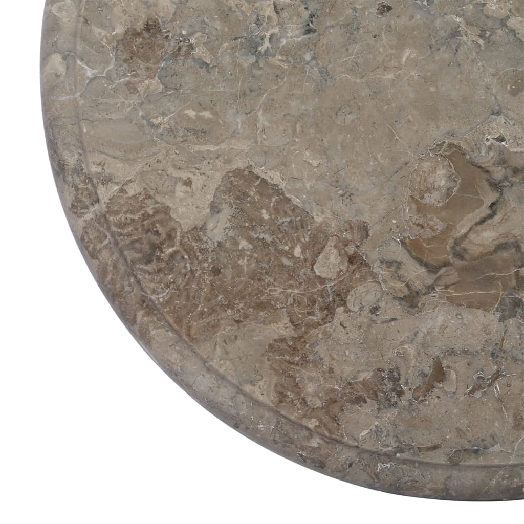 Tischplatte Grau Ø40x2,5 cm Marmor 