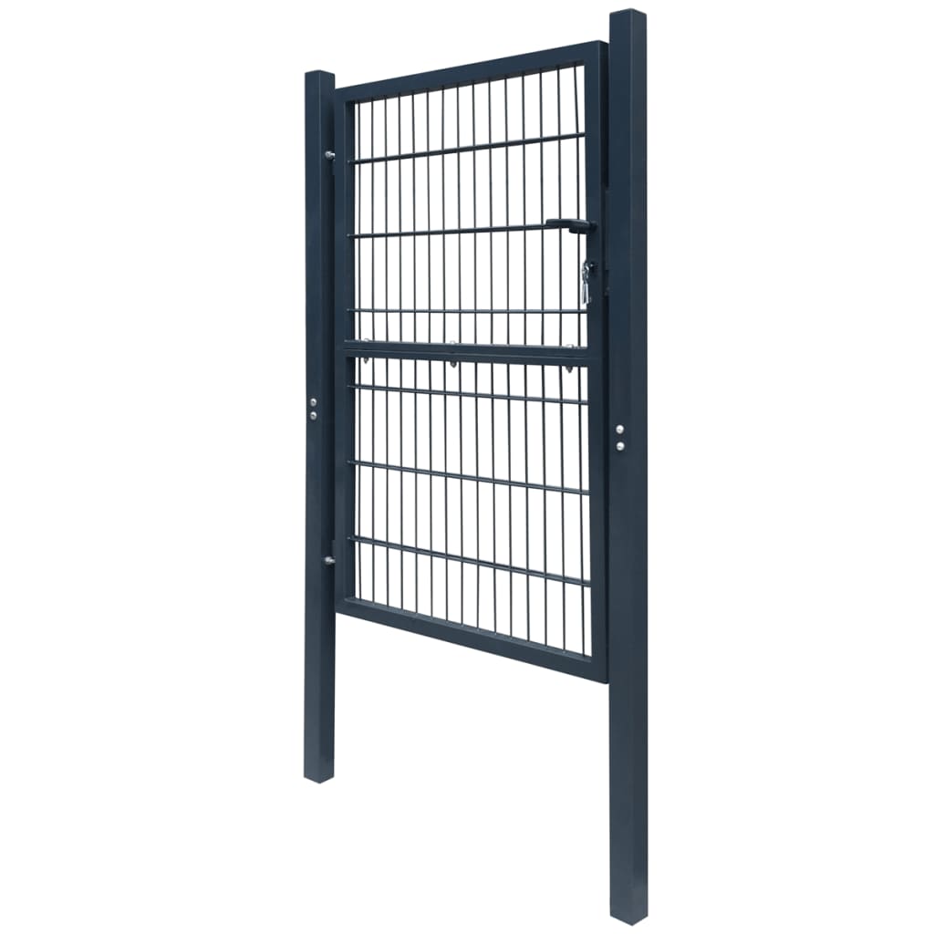 2D Fence Gate (Single) Anthracite Grey 106 x 190 cm