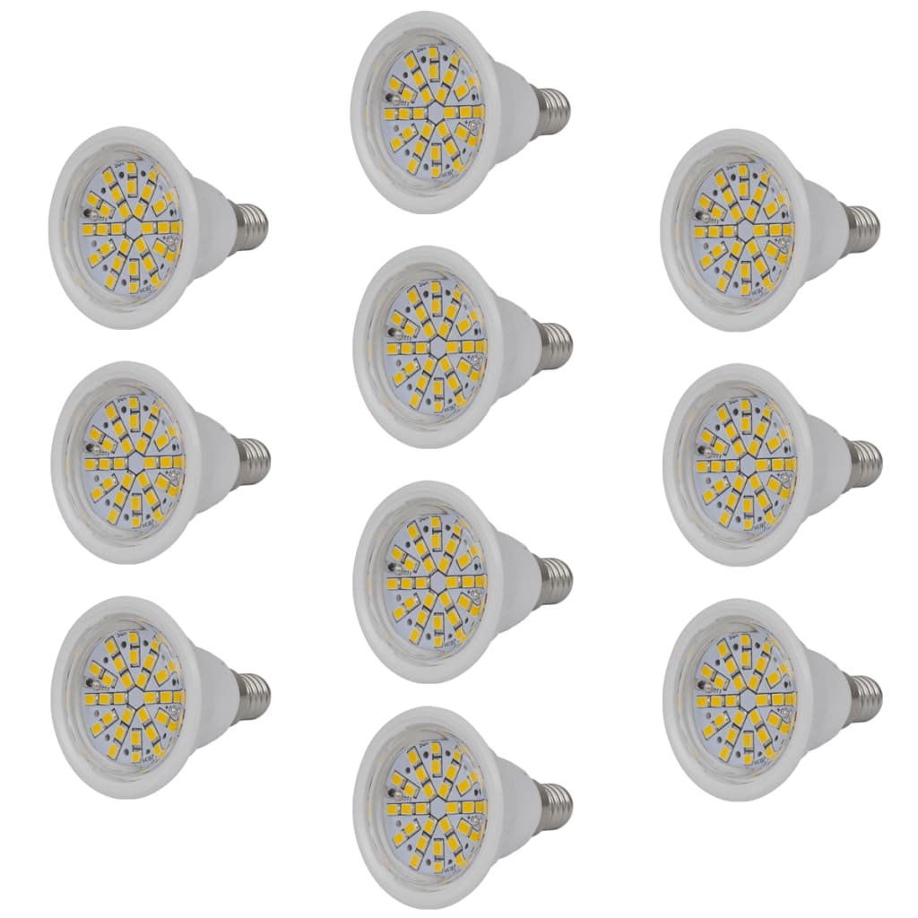 10x Spotlight Set LED Spot 3W E14 Warmweiss Leuchtmittel SMD Lampe Weiss