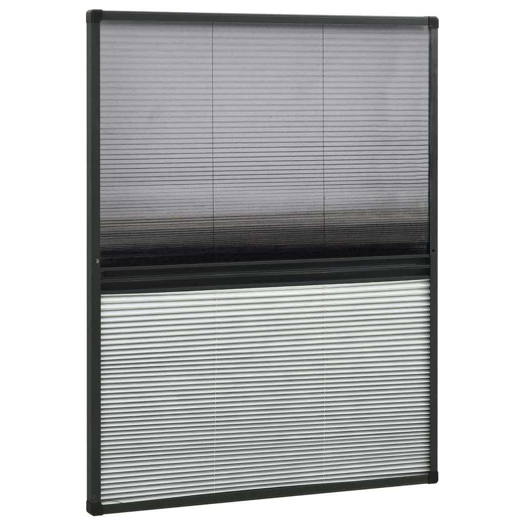 Insektenschutz-Plissee für Fenster Alu 80x100 cm mit Jalousie