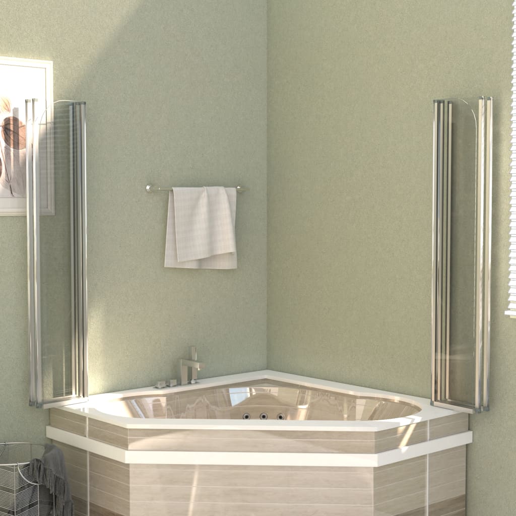 Bath Enclosure 120x140 cm Tempered Glass Transparent