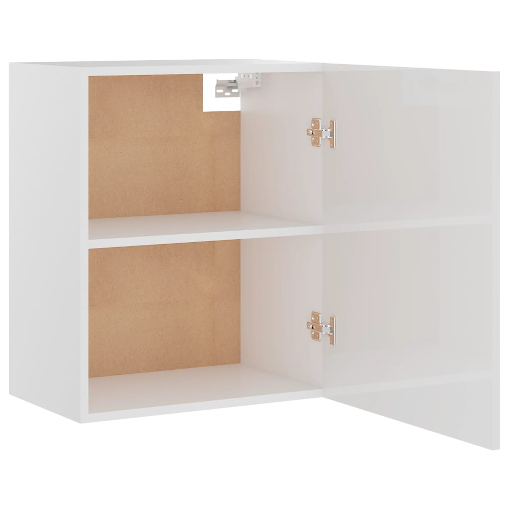 Hängeschrank Hochglanz-Weiss 50x31x60 cm Holzwerkstoff