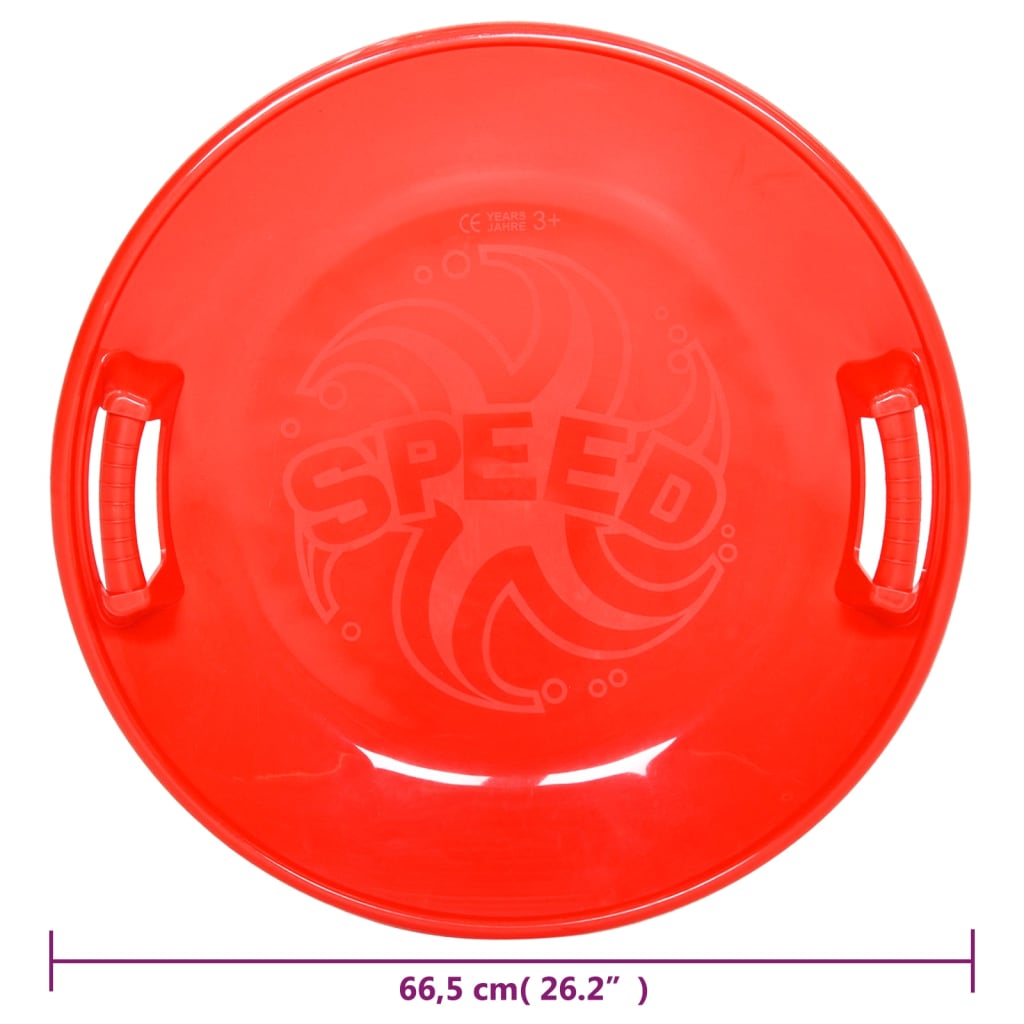 Round Sledge Red 66.5 cm PP