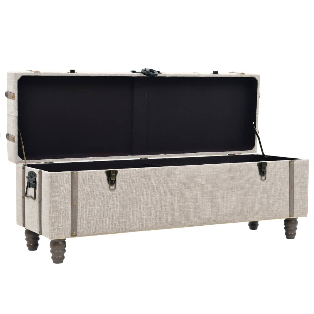 Storage Bench Set 3 Pieces Solid Wood and Steel 112x37x45 cm