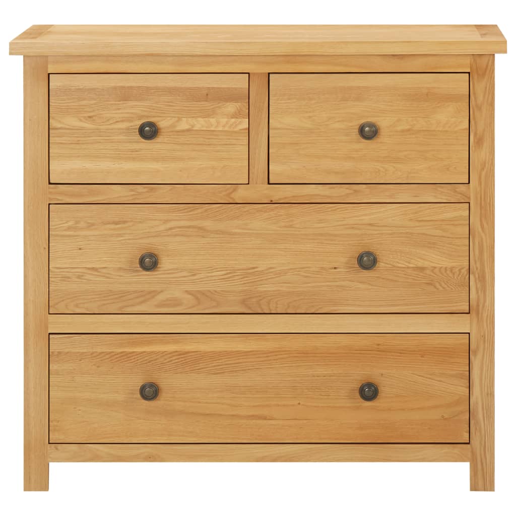 Chest of Drawers 80x35x75 cm Solid Oak Wood