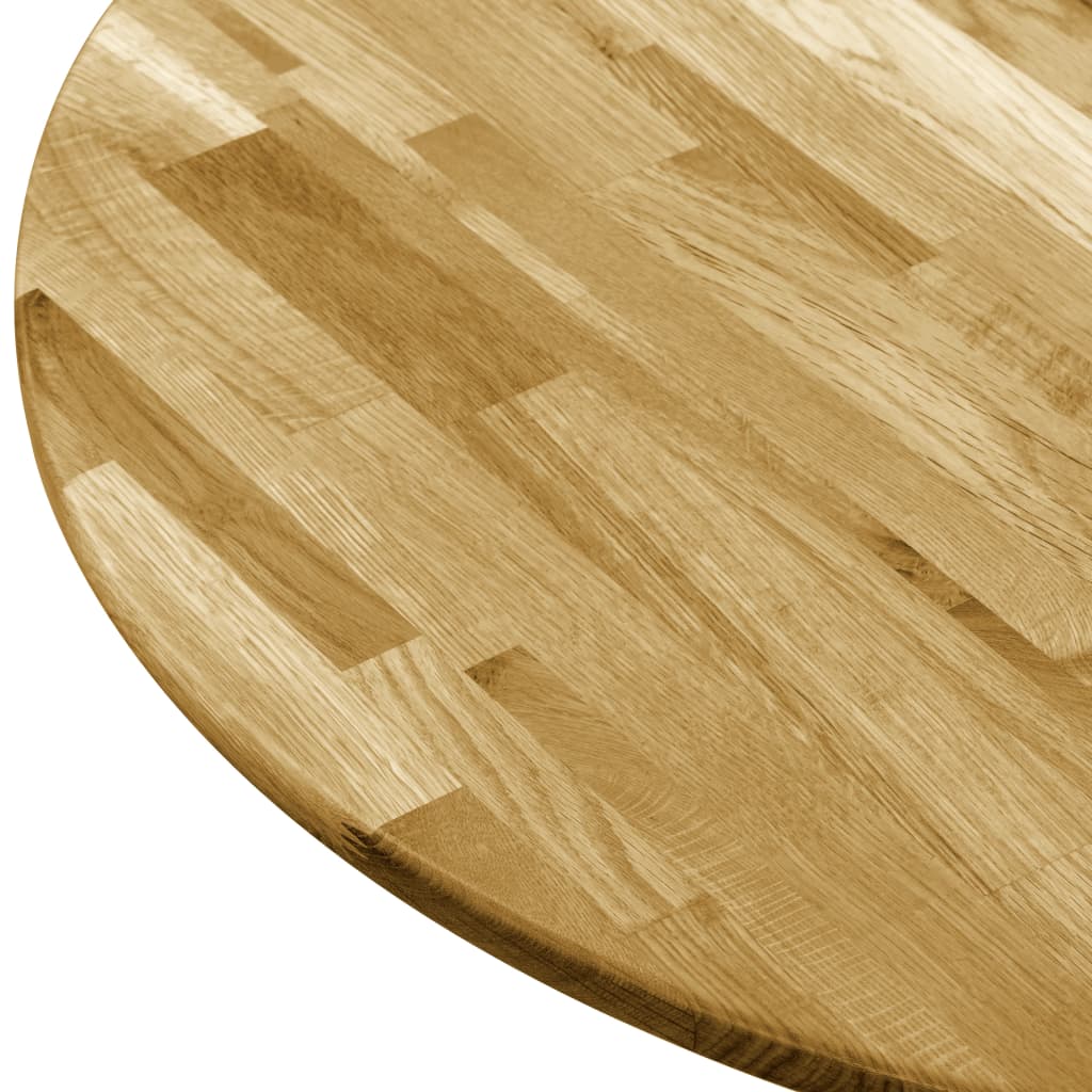 Tischplatte Eichenholz Massiv Rund 23 mm 700 mm 
