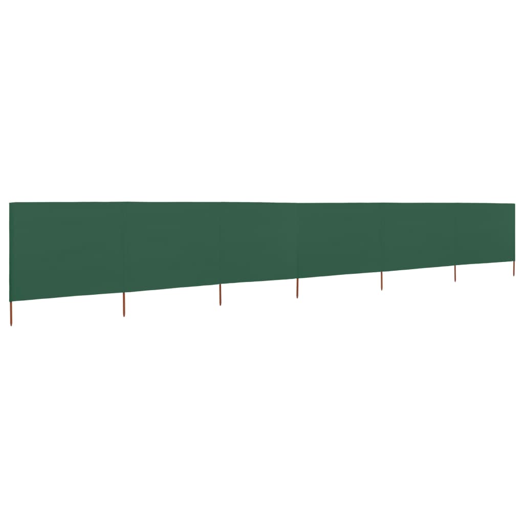 6-teiliges Windschutzgewebe 800 x 160 cm Grün