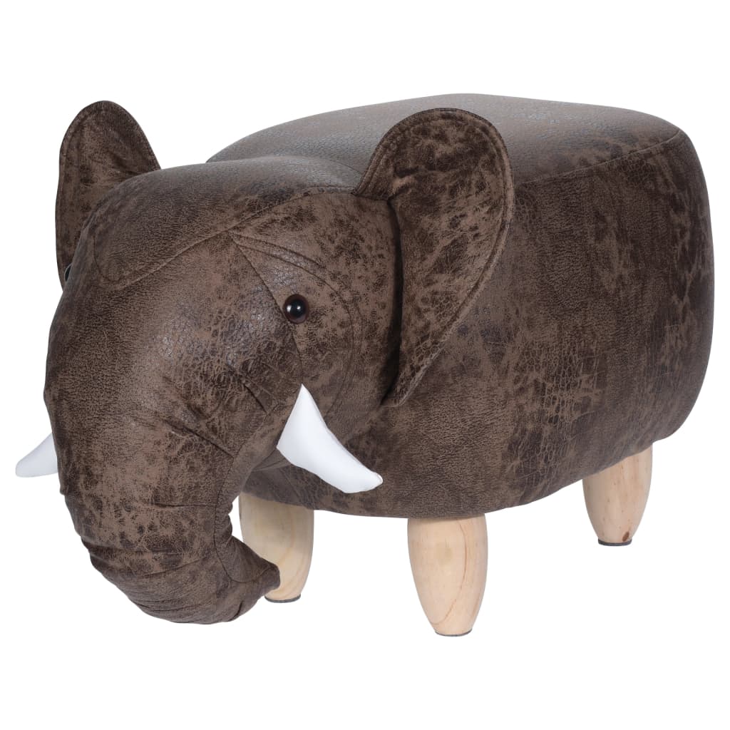 Home&Styling Tabouret 64 x 35 cm en forme d'éléphant