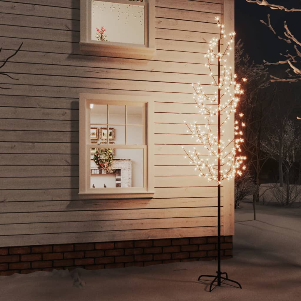 Arbre à LED fleur de cerisier 368 LED Blanc chaud 300 cm