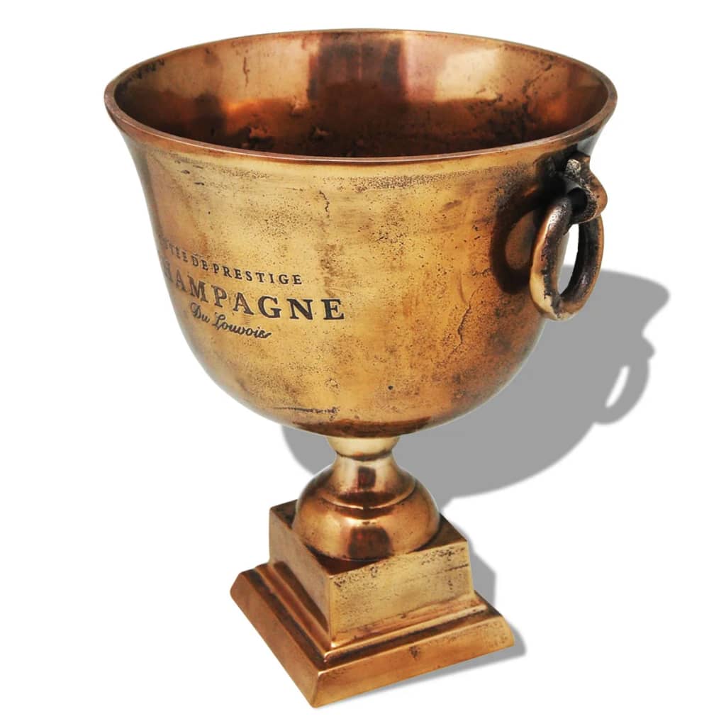 Champagner-Kühler Pokal Kupfer Braun 