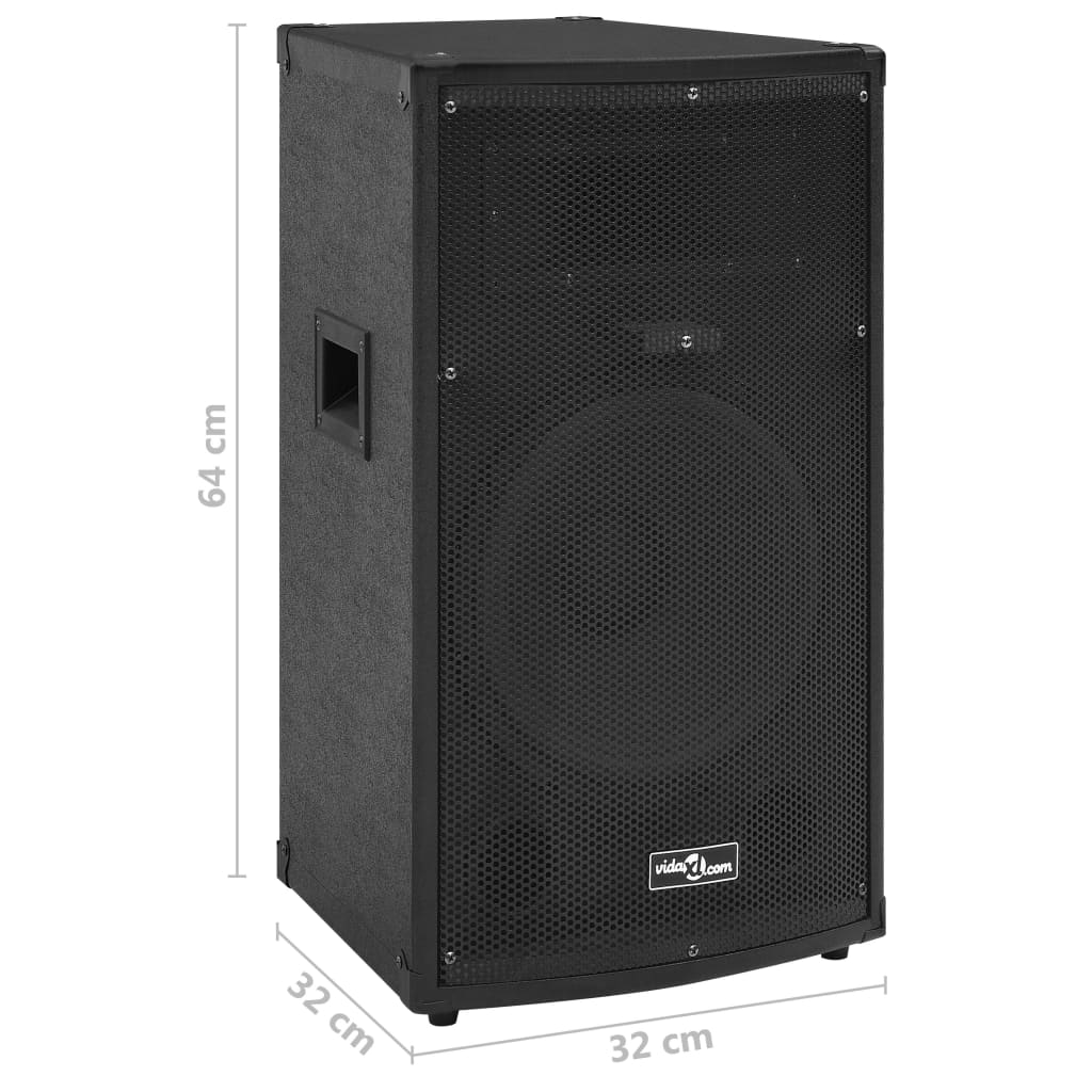 Professional Passive Hifi Stage Speaker 1000 W Black 37x37x64cm