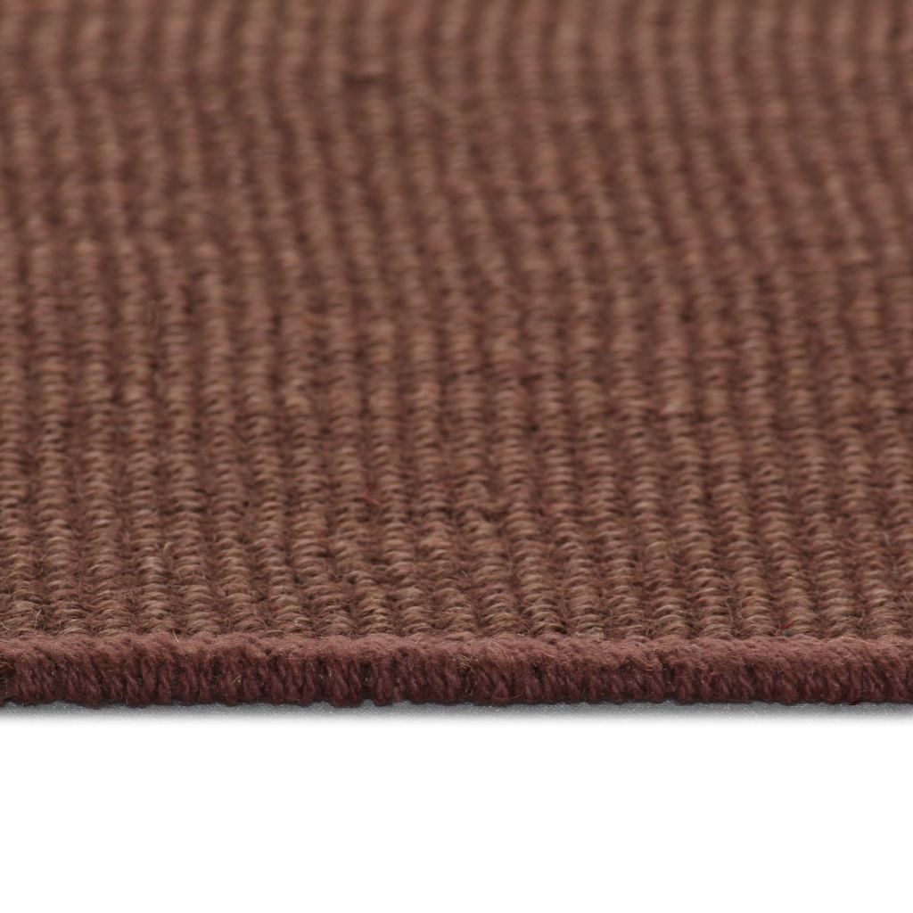 Area Rug Jute with Latex Backing 120x180 cm Dark Brown
