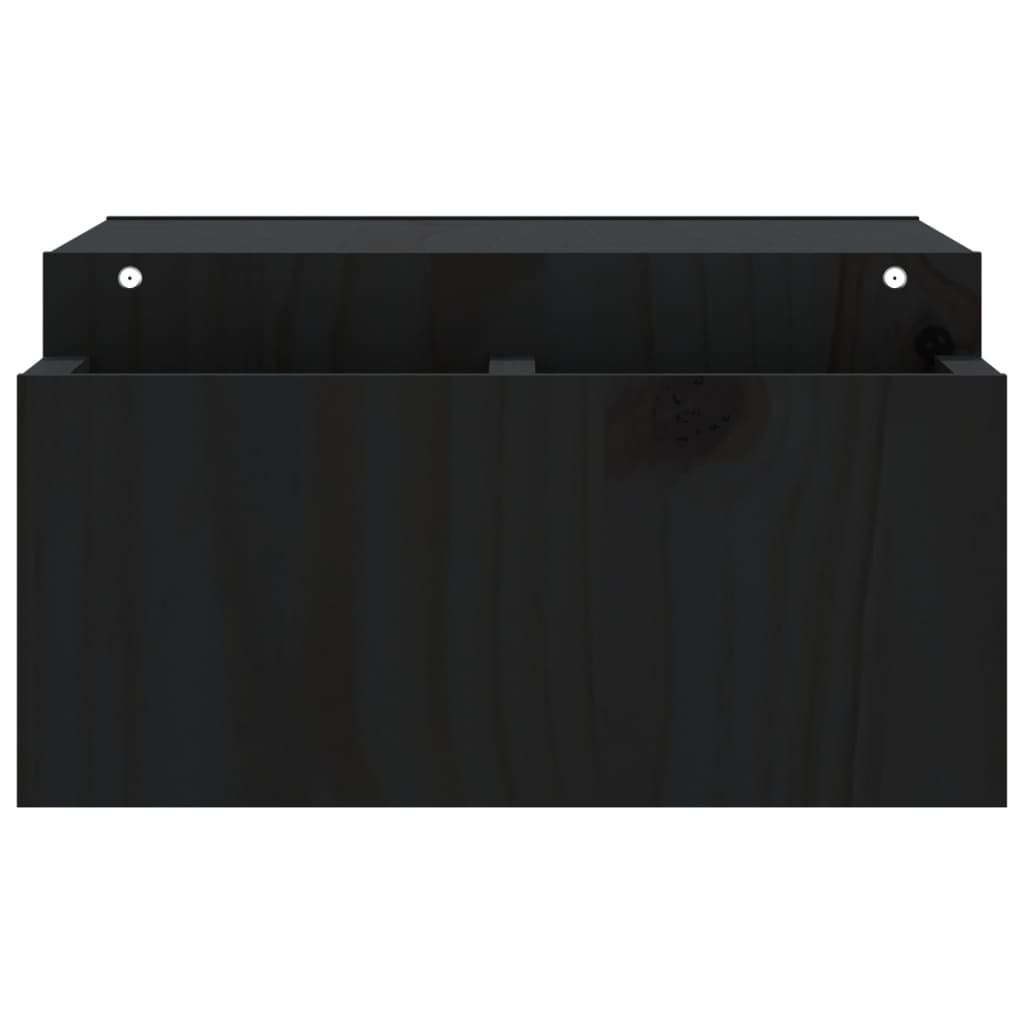 Monitor Stand Black 70x27.5x15 cm Solid Wood Pine