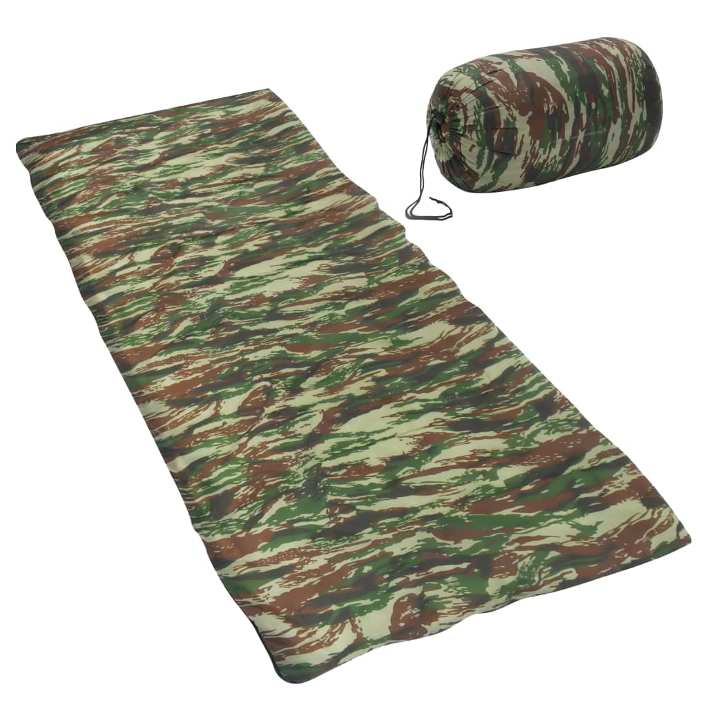 Leichter Umschlag-Schlafsack Camouflage 1100g 10°C 