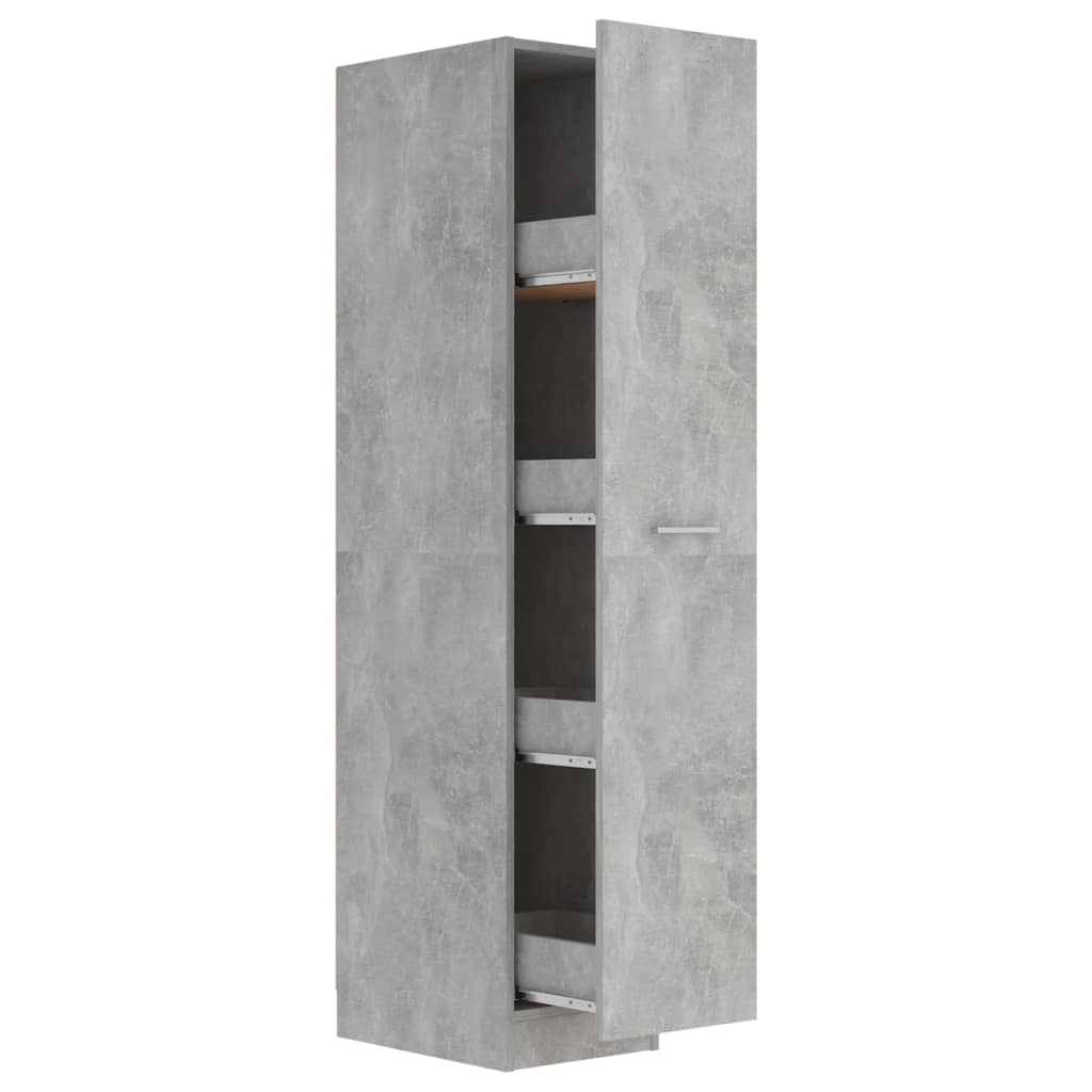 Apothecary Cabinet Concrete Grey 30x42.5x150 cm Chipboard