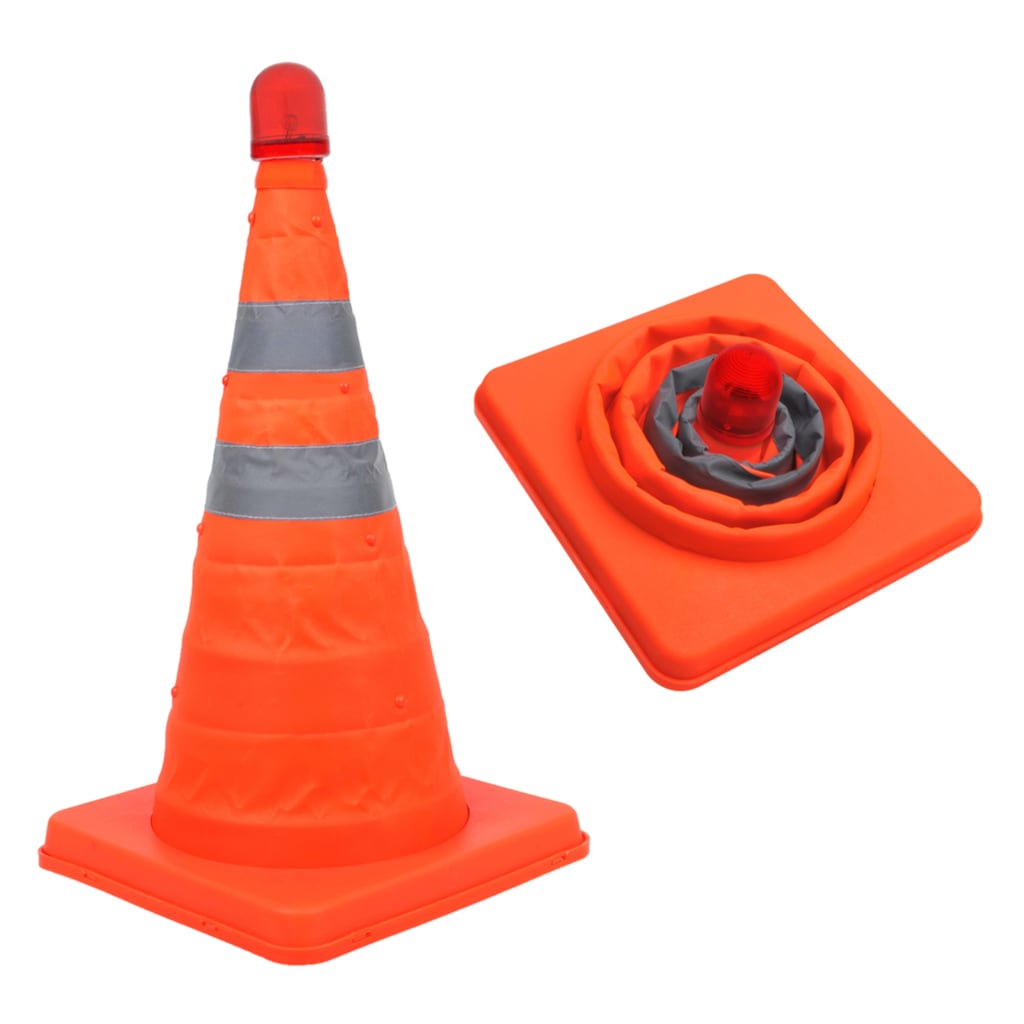 ProPlus 2 pcs Safety Cones Collapsible with LEDs