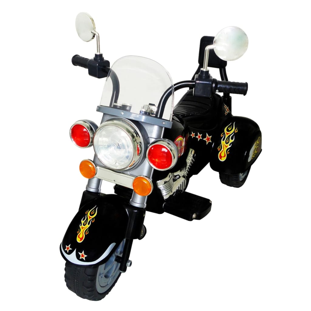 Battery-Powered Ride-on Toy Motorbike Black
