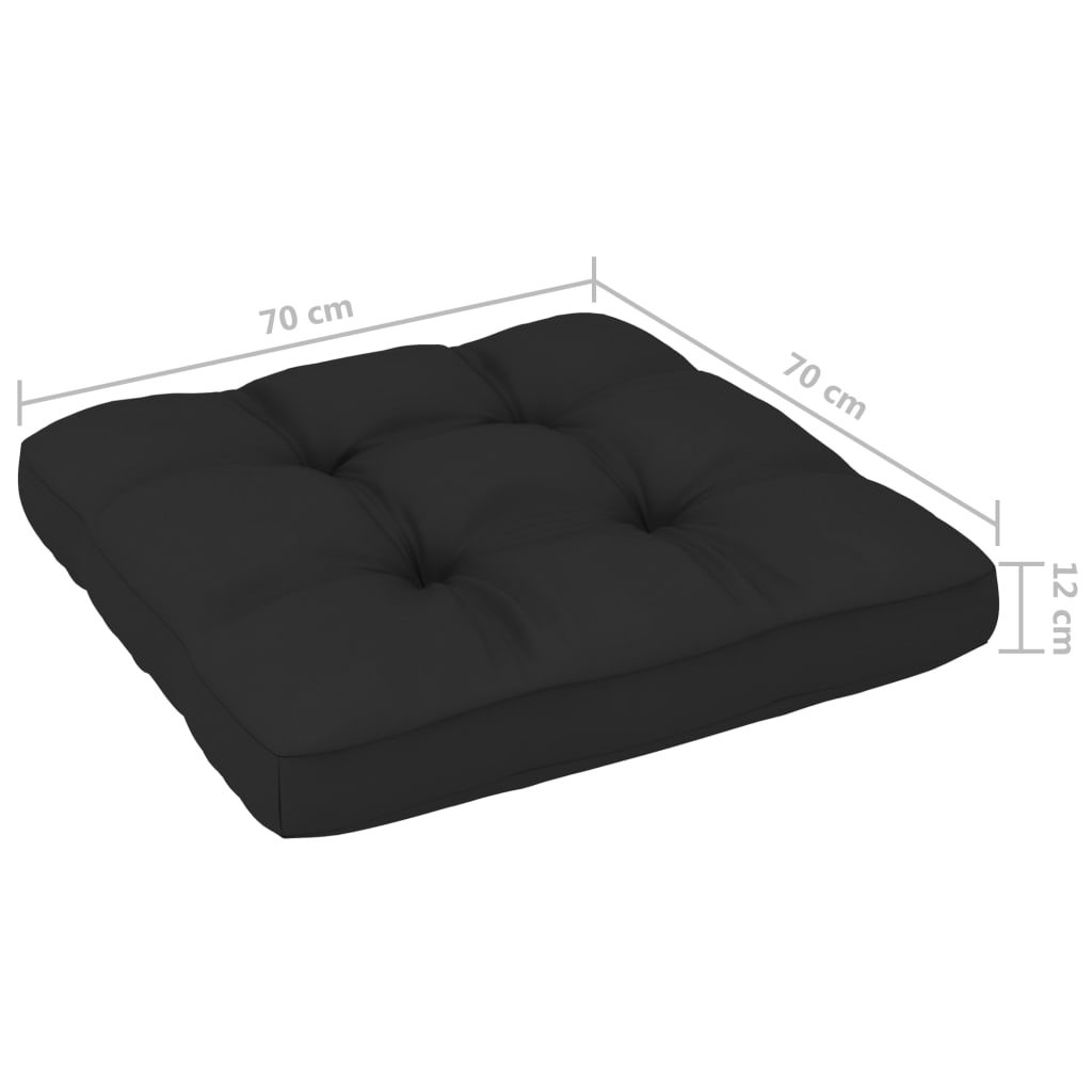 314395 Pallet Sofa Cushion Black 70x70x10 cm