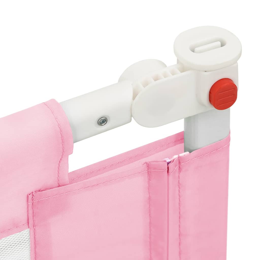 Toddler Safety Bed Rail Pink 150x25 cm Fabric