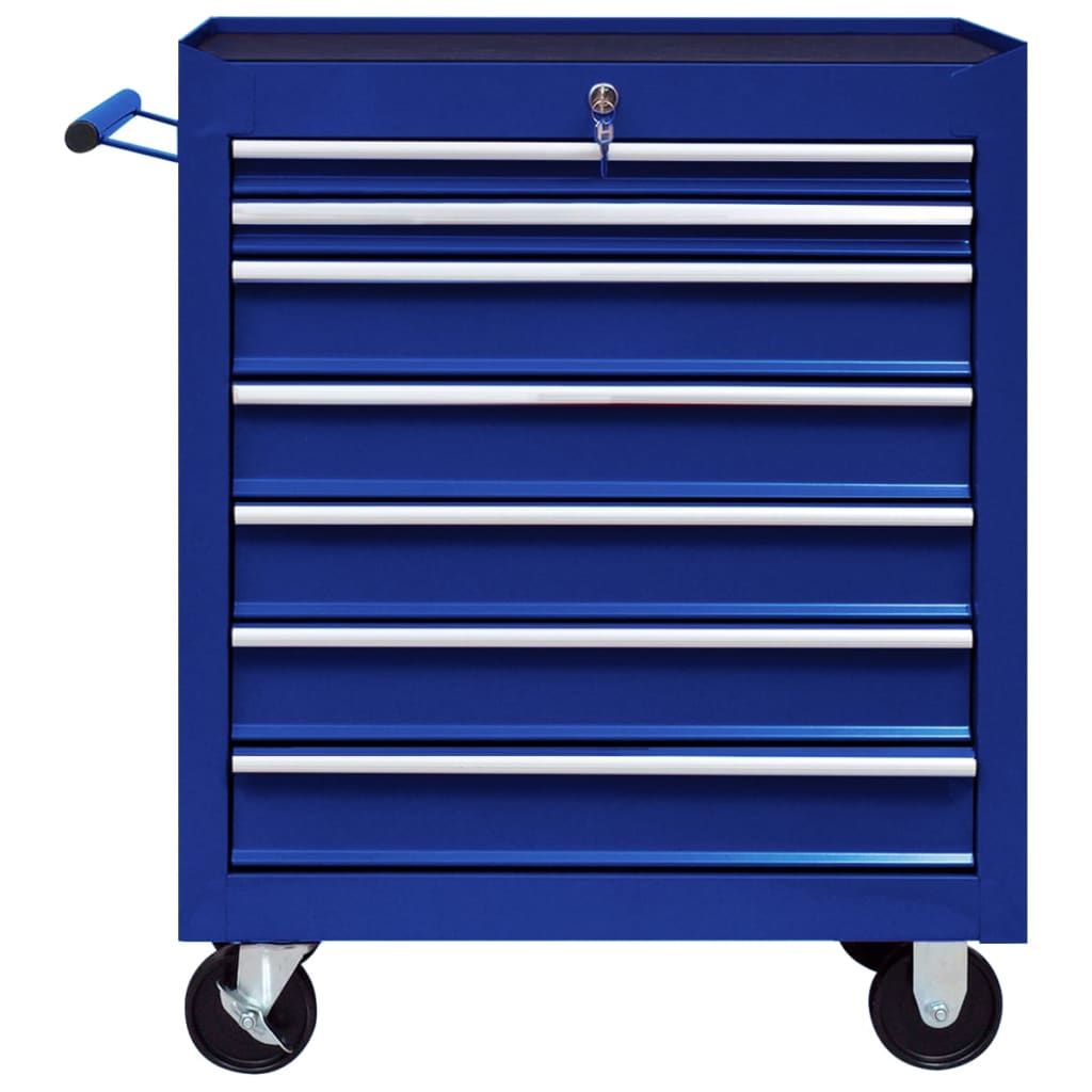 Werkstattwagen mit 7 Schubladen Blau