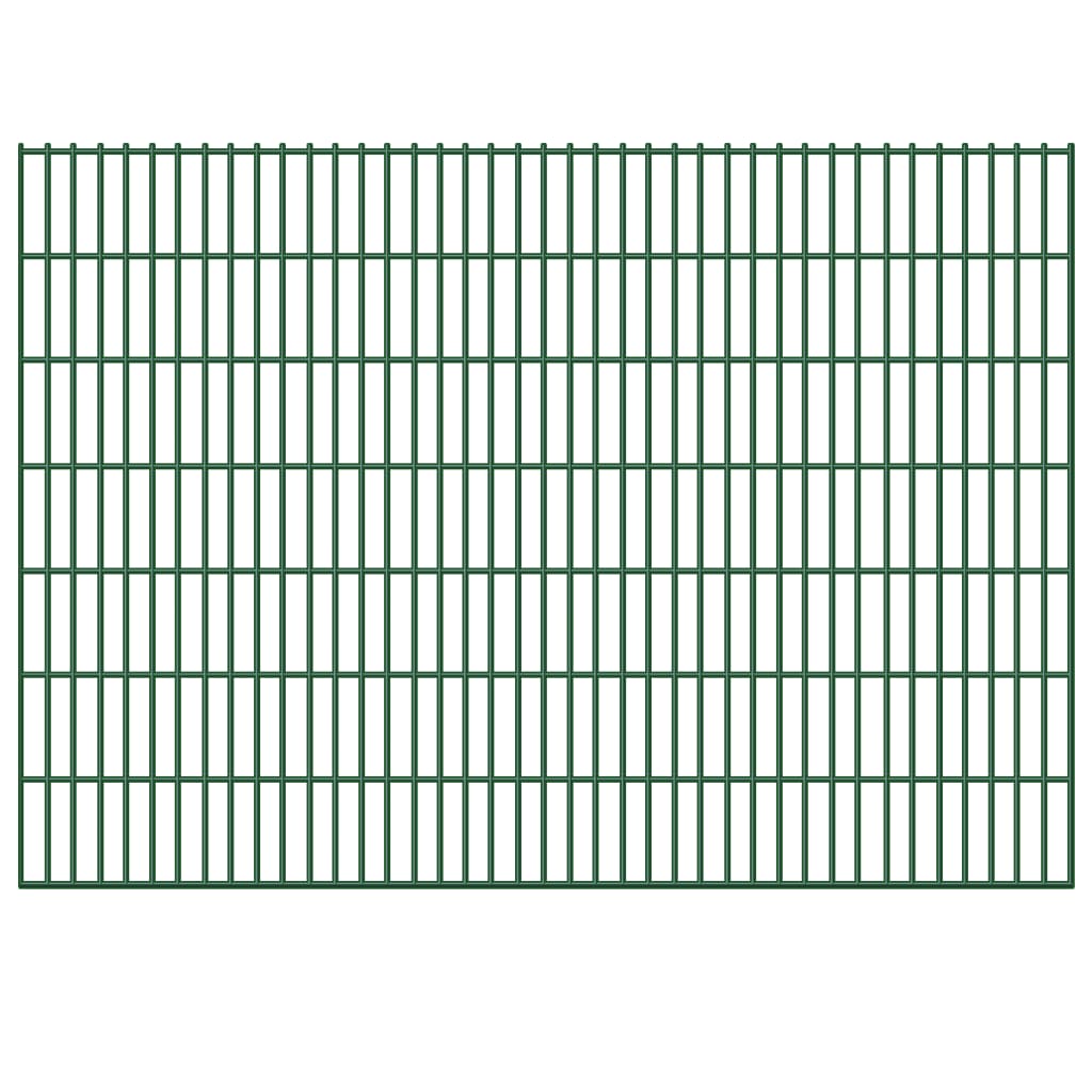 2D Garden Fence Panel and Post 143 cm 40 m Green