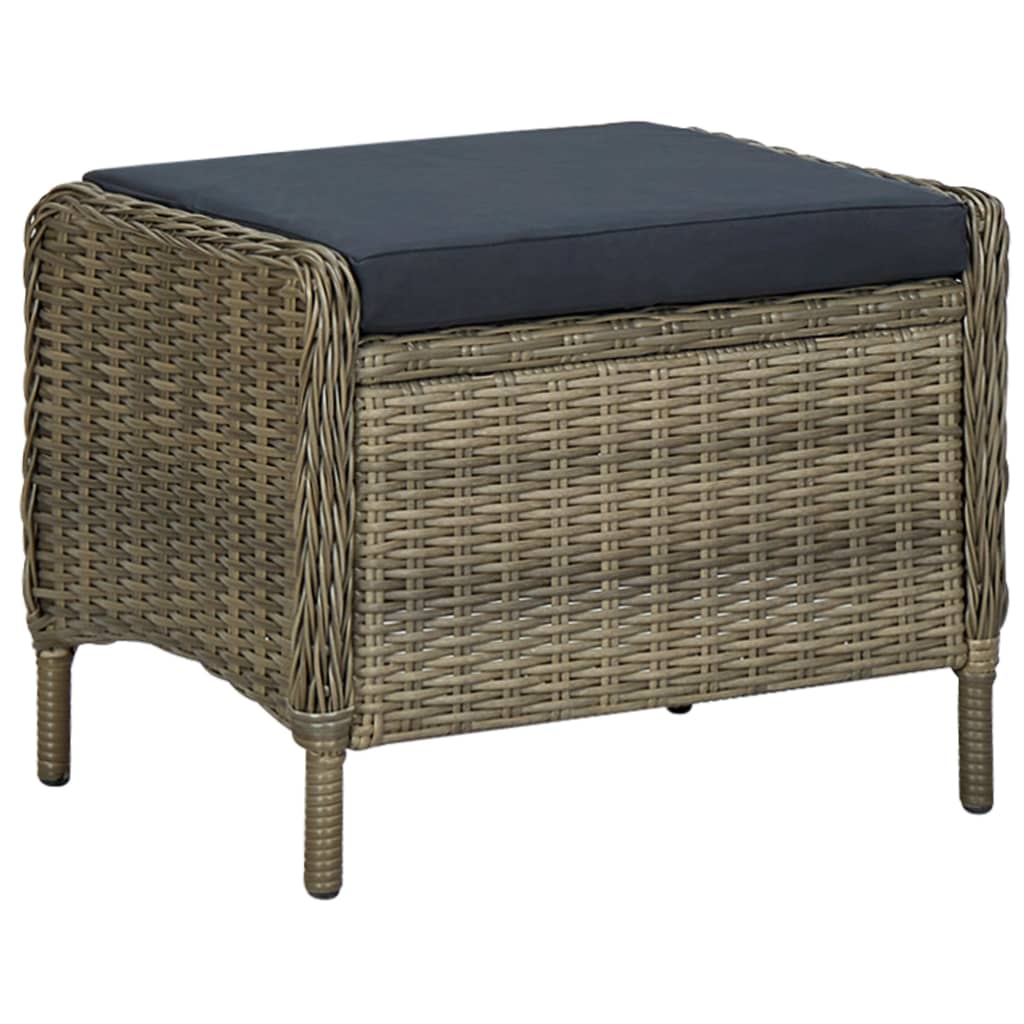 2-Sitzer-Sofa Grau Rattan 