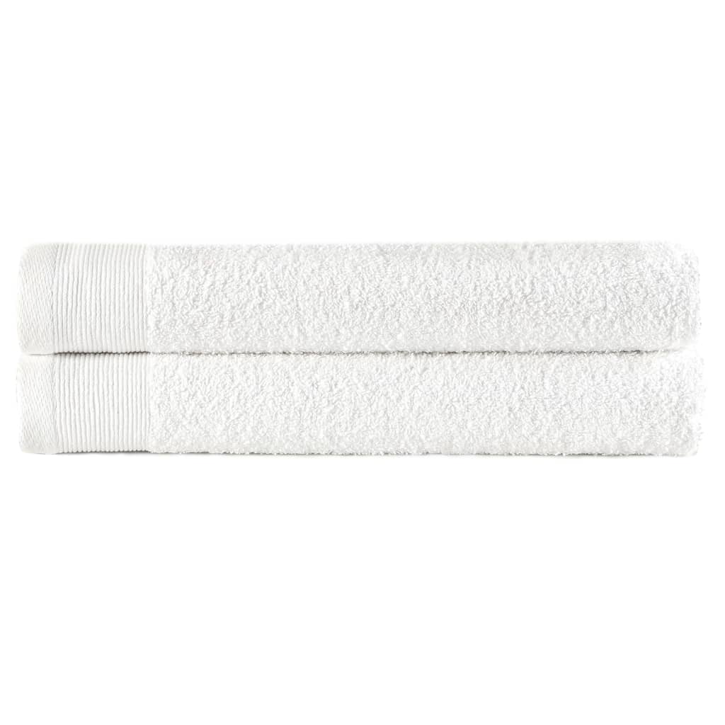 Hand Towels 2 pcs Cotton 450 gsm 50x100 cm White