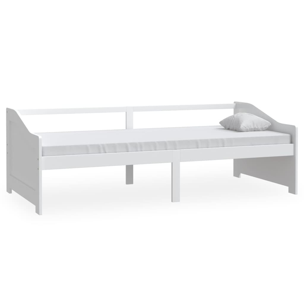 3-Seater Day Bed White Solid Pinewood 90x200 cm