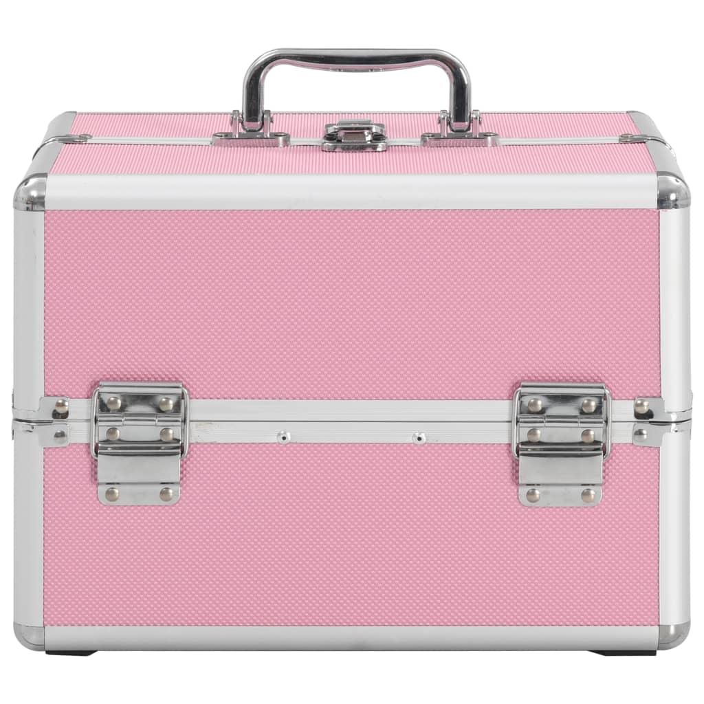 Make-up Case 22x30x21 cm Pink Aluminium