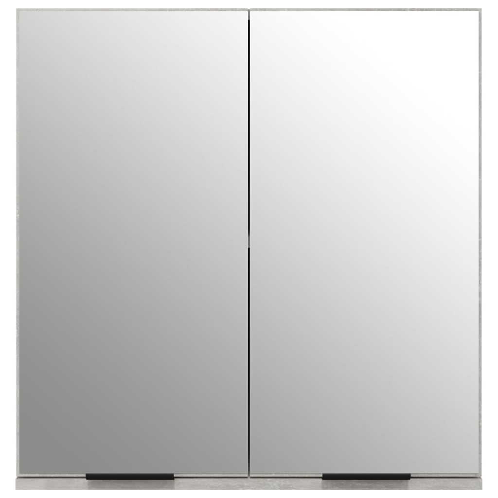 Bathroom Mirror Cabinet Concrete Grey 64x20x67 cm
