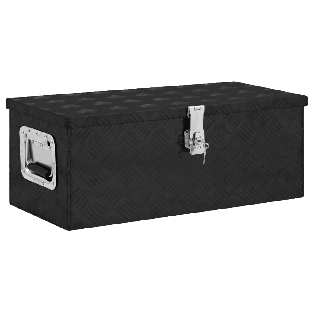Aufbewahrungsbox Schwarz 70x31x27 cm Aluminium