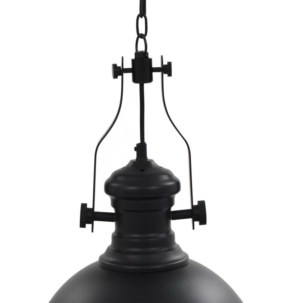 Ceiling Lamp Black Round E27