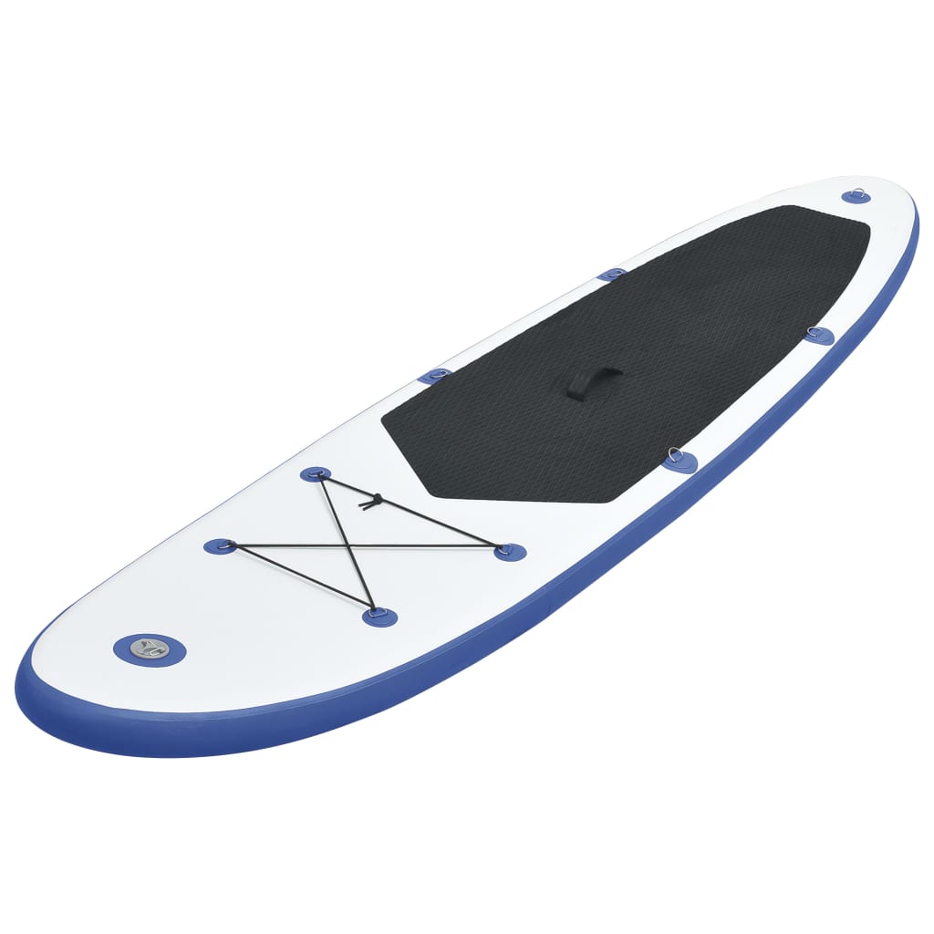 Stand Up Paddle Board SUP Aufblasbar Blau und Weiss 