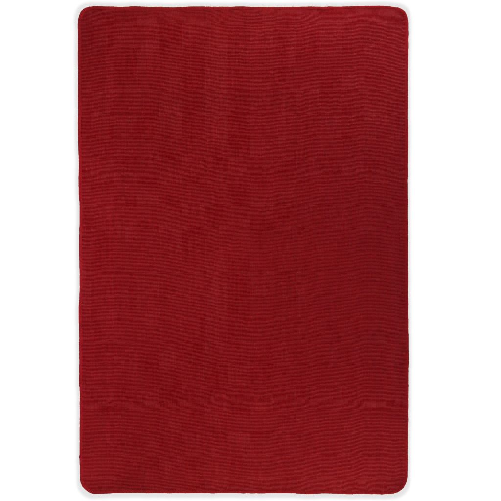 Area Rug Jute with Latex Backing 120x180 cm Red