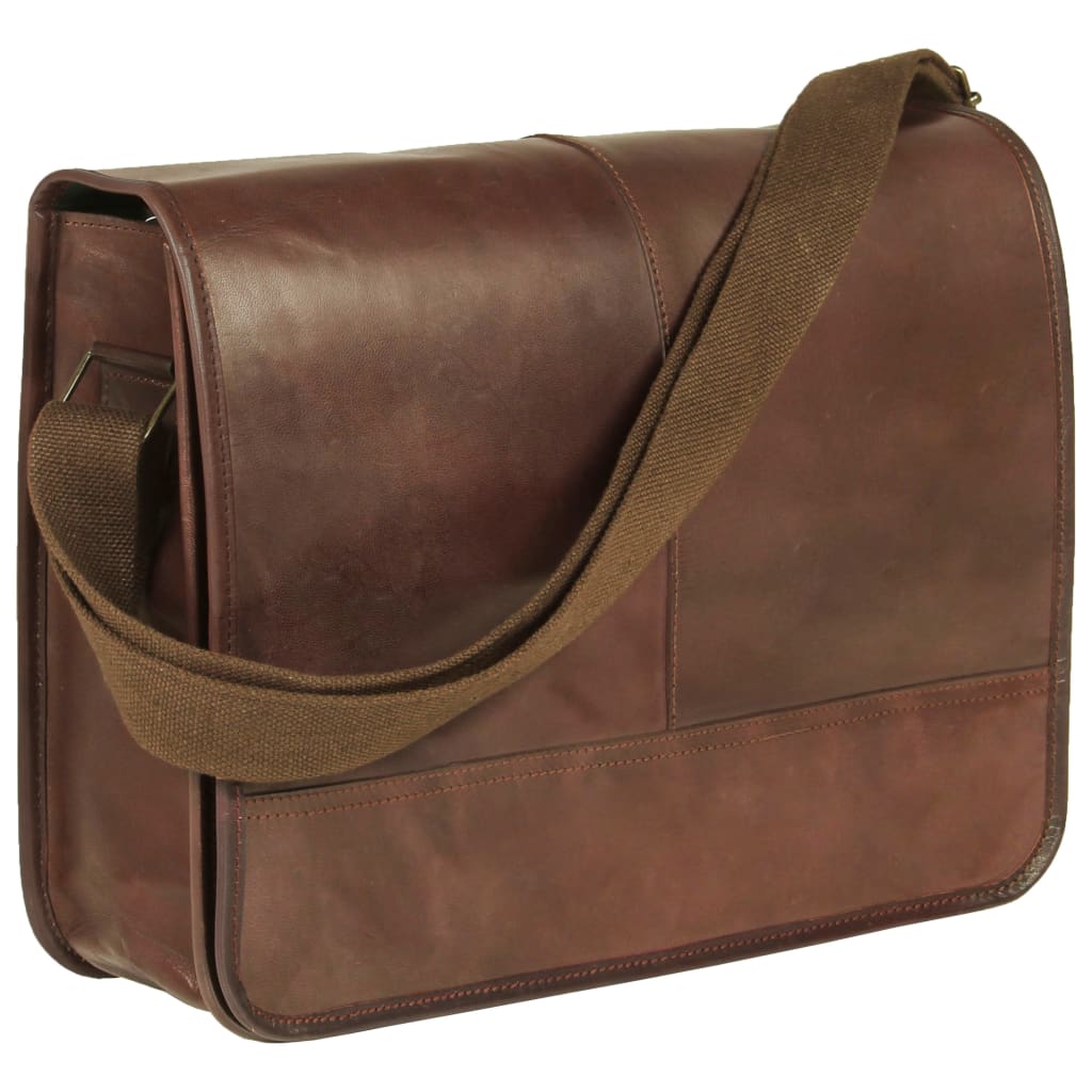 Messenger Bag Real Leather Brown